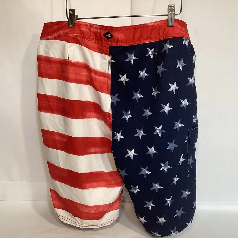 American Flag O’Neil mens Swim Trunks size 32